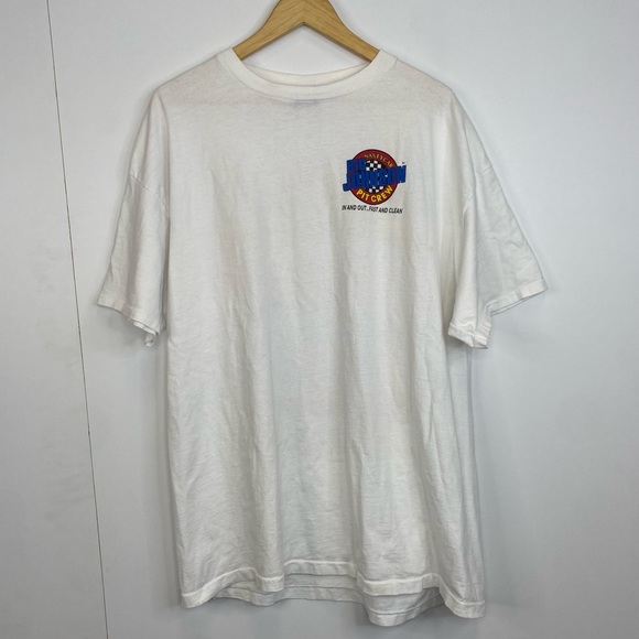 Vintage 1995 Big Johnson XXL Pit Crew Single Stitch Graphic Raunchy T-shirt - Picture 2 of 8